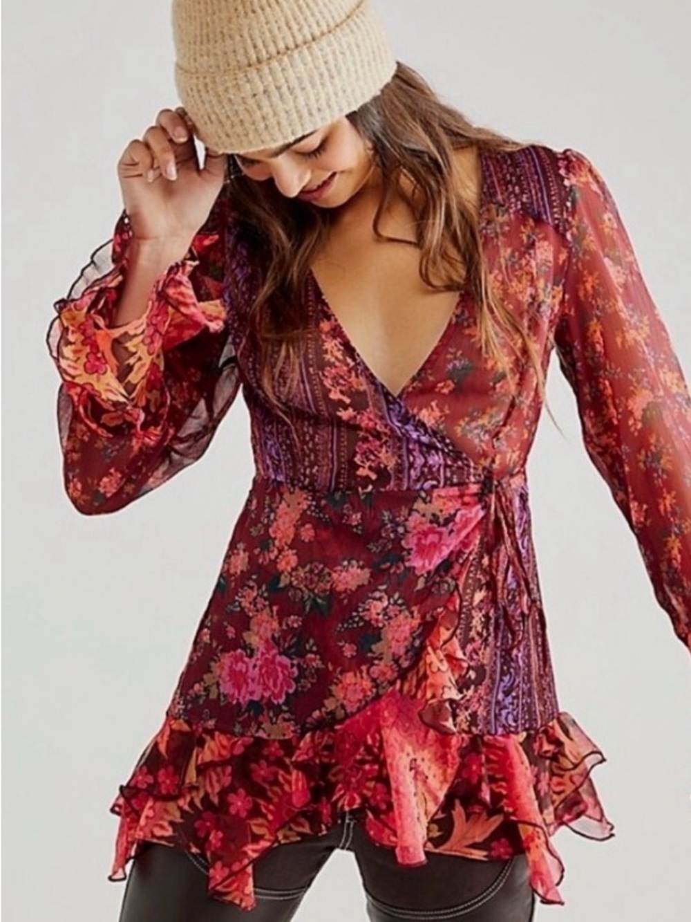 Free People Magic Hour Wrap Top
